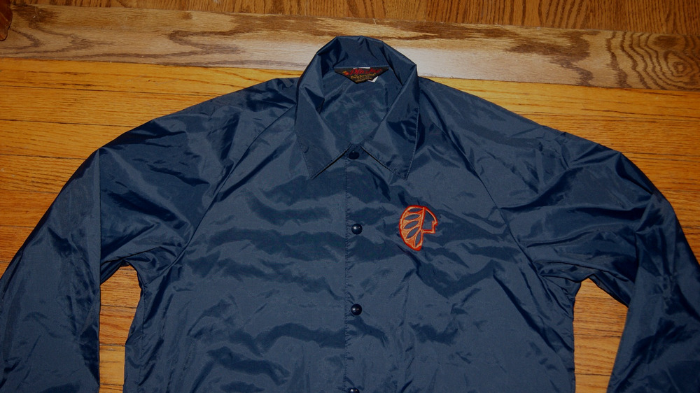 Vintage 70s ILLINOIS FIGHTING ILLINI CHIEF Pla-Jac Dunbrooke Snap Blue L Jacket